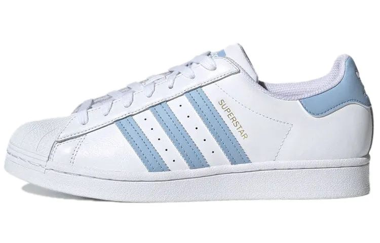 Adidas Originals Superstar sneakers, white/blue