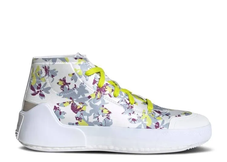 Adidas STELLA MCCARTNEY X WMNS TREINO MID 'FLORAL PRINT - WHITE ACID YELLOW' sneakers, white