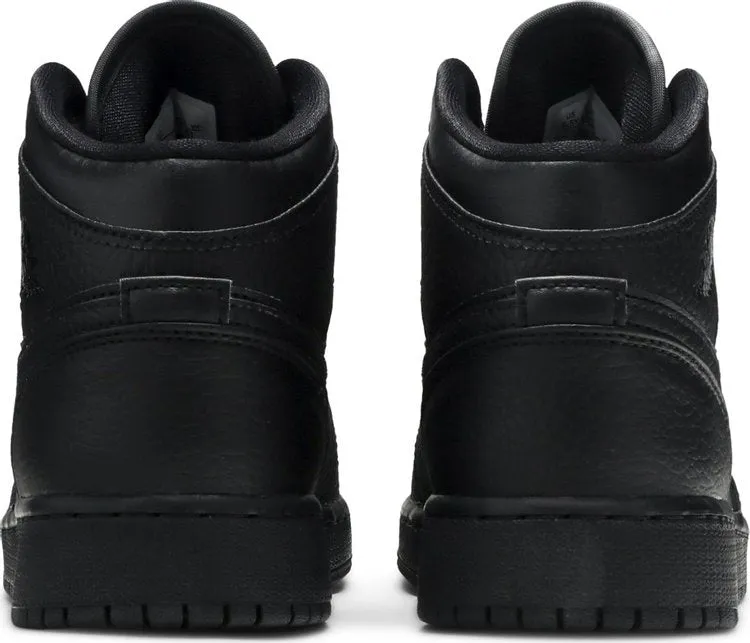 Air Jordan 1 Mid GS Triple Black 2020, black