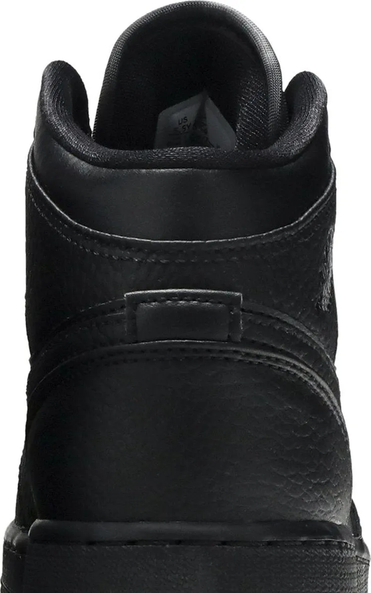 Air Jordan 1 Mid GS Triple Black 2020, black