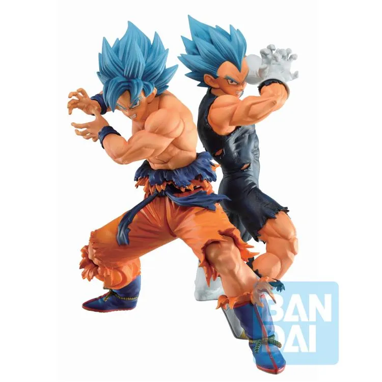Bandai Tamashii Nations Dragon Ball Super Son Goku and Vegeta Super Saiyan God Super Saiyan Vs Omnibus Super Ichiban Statue