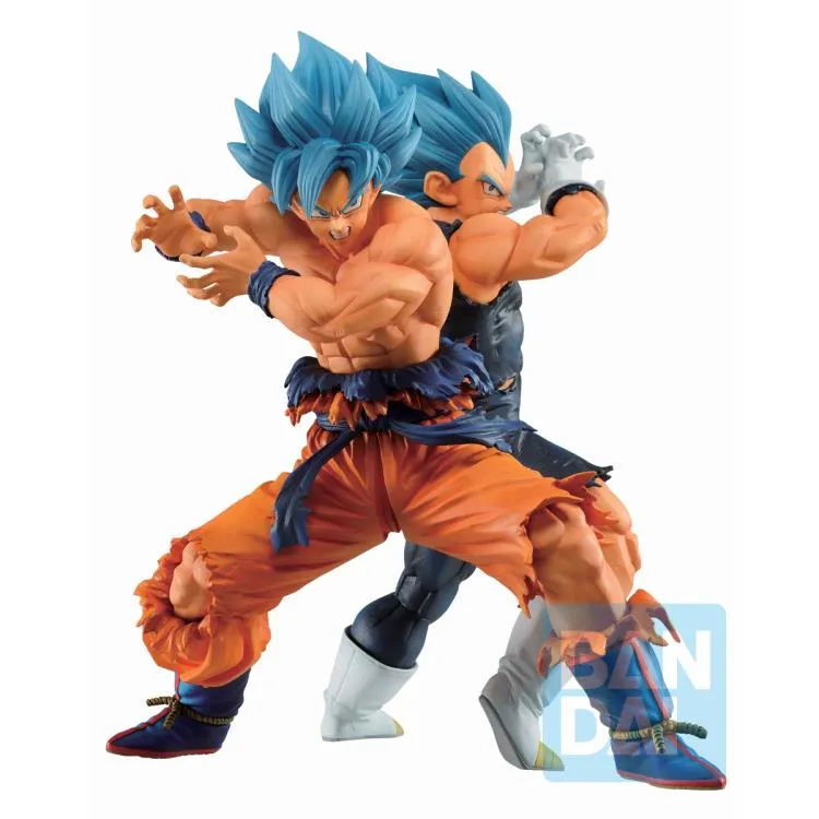 Bandai Tamashii Nations Dragon Ball Super Son Goku and Vegeta Super Saiyan God Super Saiyan Vs Omnibus Super Ichiban Statue