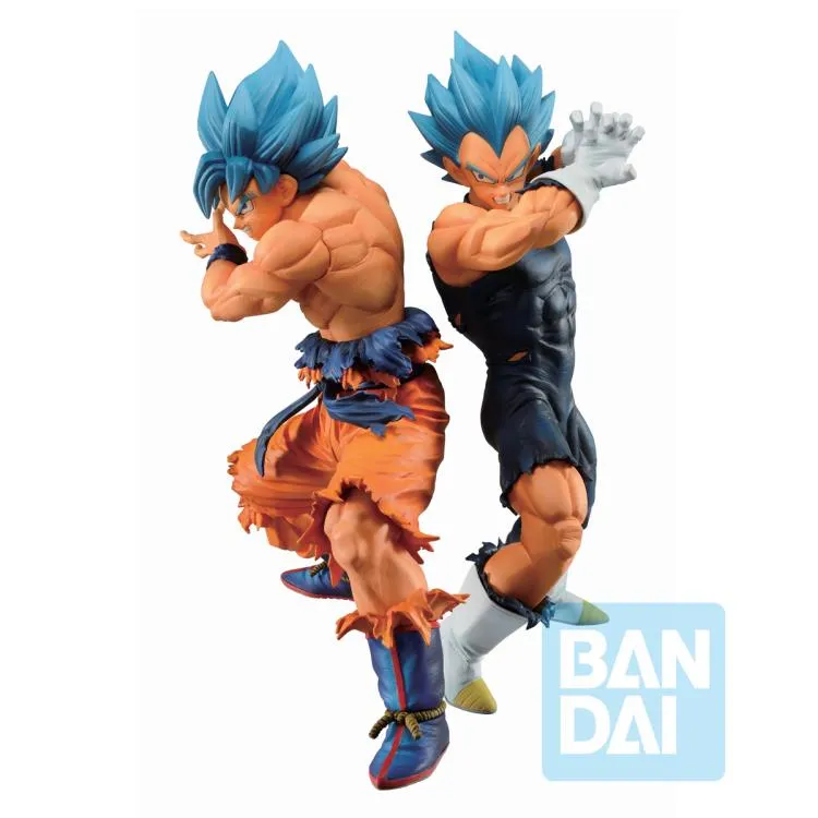 Bandai Tamashii Nations Dragon Ball Super Son Goku and Vegeta Super Saiyan God Super Saiyan Vs Omnibus Super Ichiban Statue