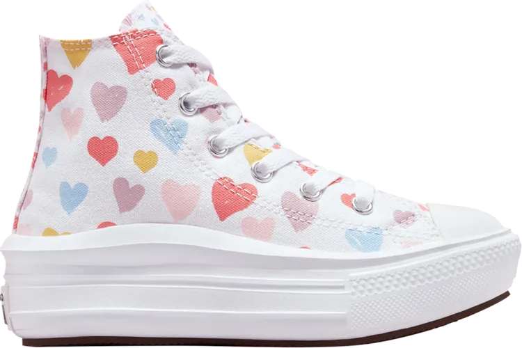 Converse Chuck Taylor All Star Move High PS Always On Hearts Sneakers, white