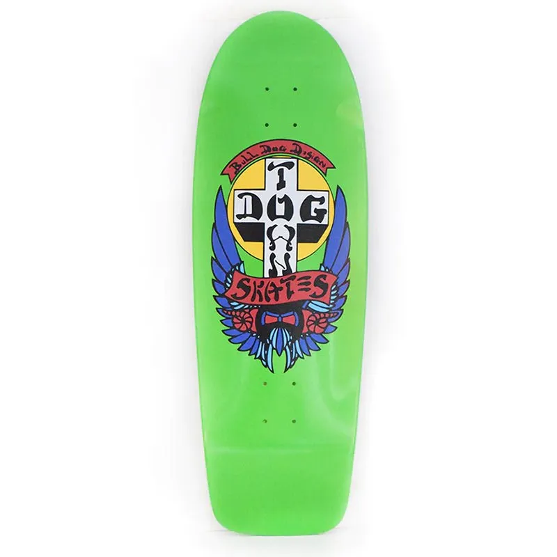 Dogtown 10" x 30.575" OG Bull Dog 70s Rider Lime Green (MODERN CONCAVE) Skateboard Deck