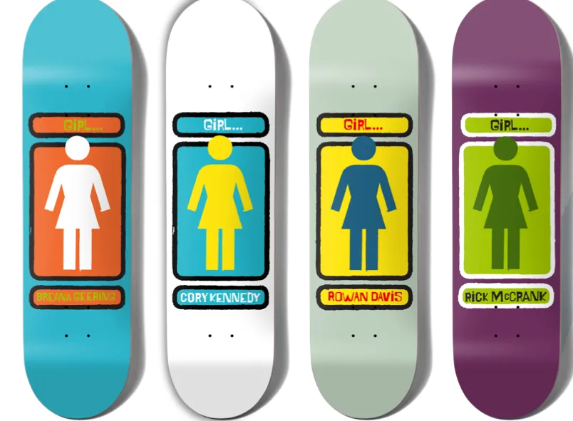Girl Skateboard Deck Hand Shakers Rowan Davis 8.5"