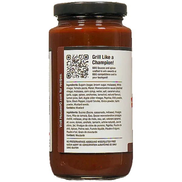 House of Q Backyard Classic BBQ Sauce (Rock’n Red)
