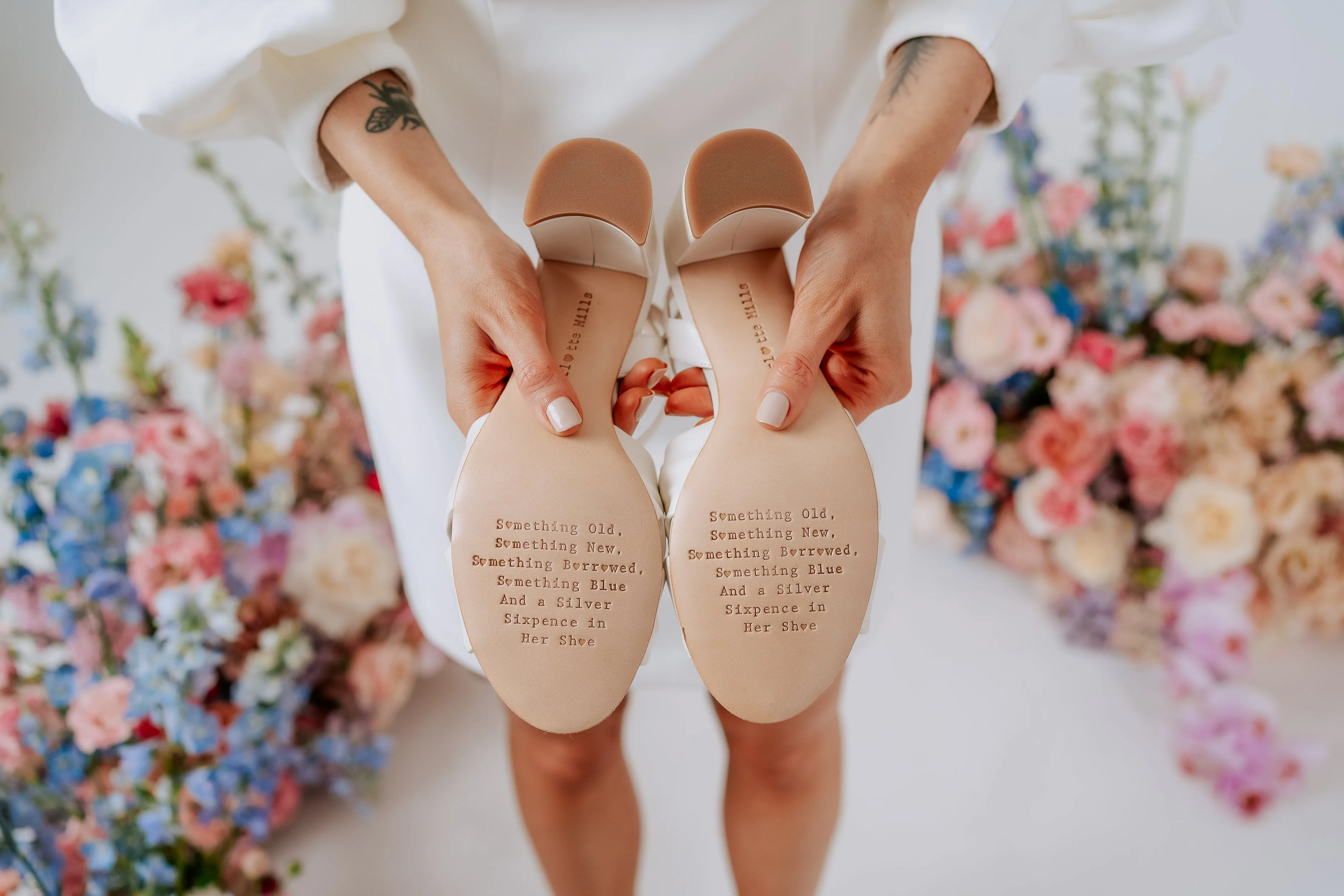 Imogen - Pearl Encrusted Bridal Block Heel