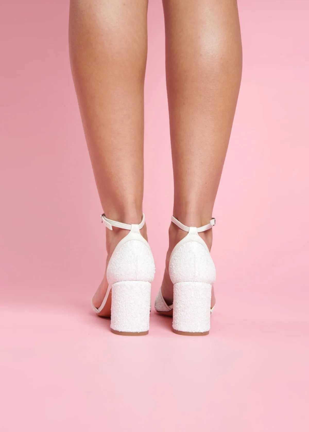 Imogen - Pearl Encrusted Bridal Block Heel