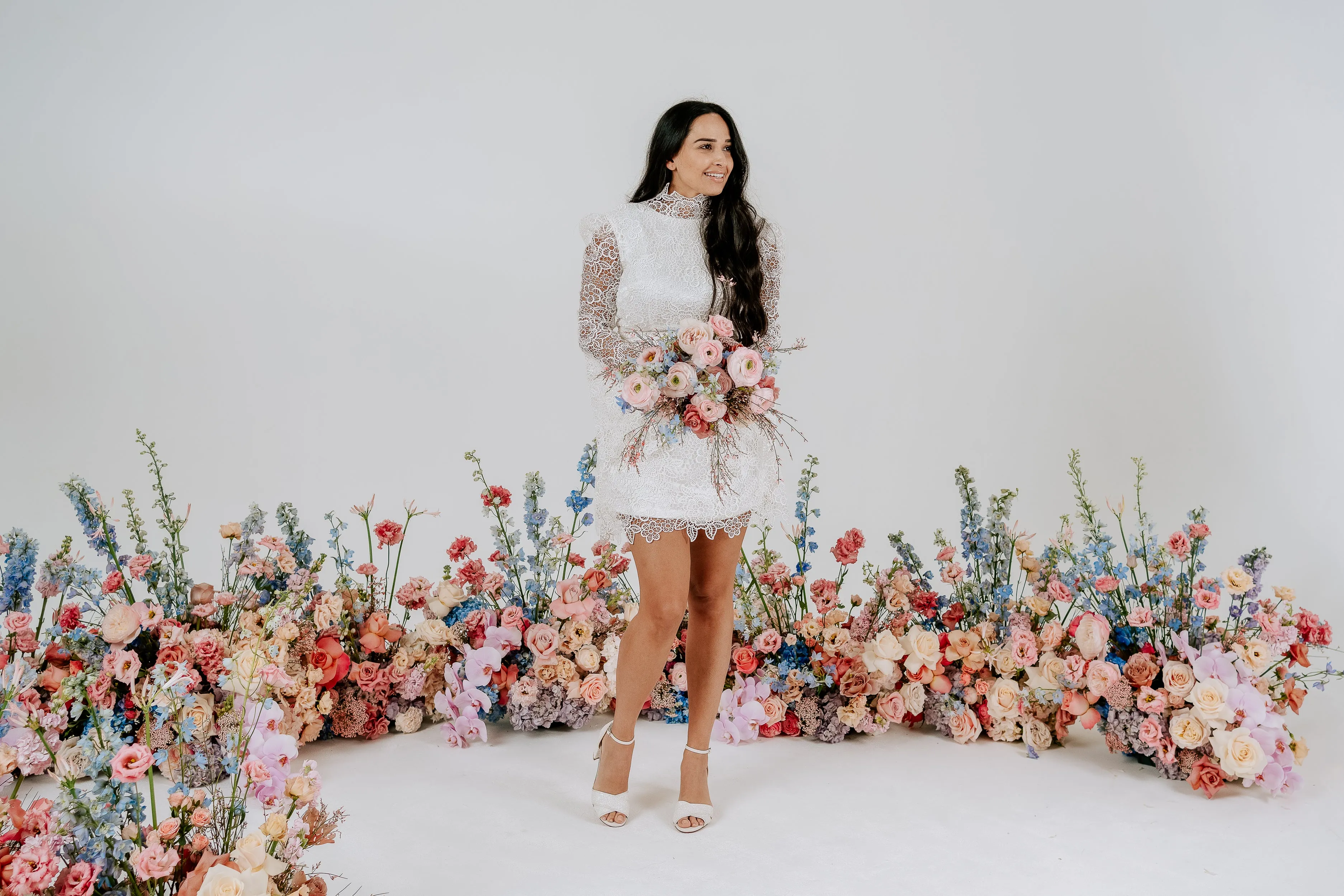 Imogen - Pearl Encrusted Bridal Block Heel