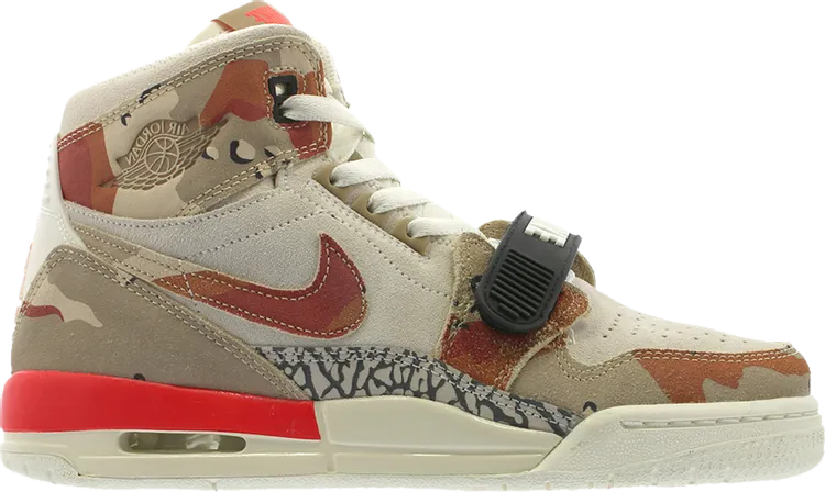Jordan Legacy 312 GS Desert Camo Sneakers, Brown