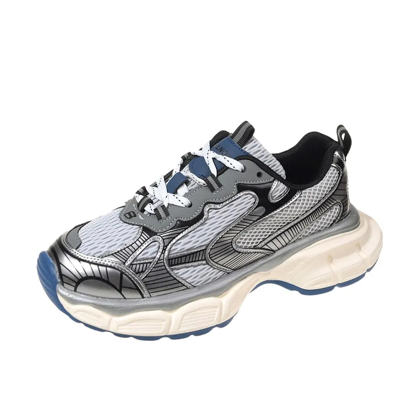 Joskaa Shoes for Women's Chunky White Luxary Sneakers Ladies Running Casual Shoes Fashion Tenis Sports Fitness Footwear
