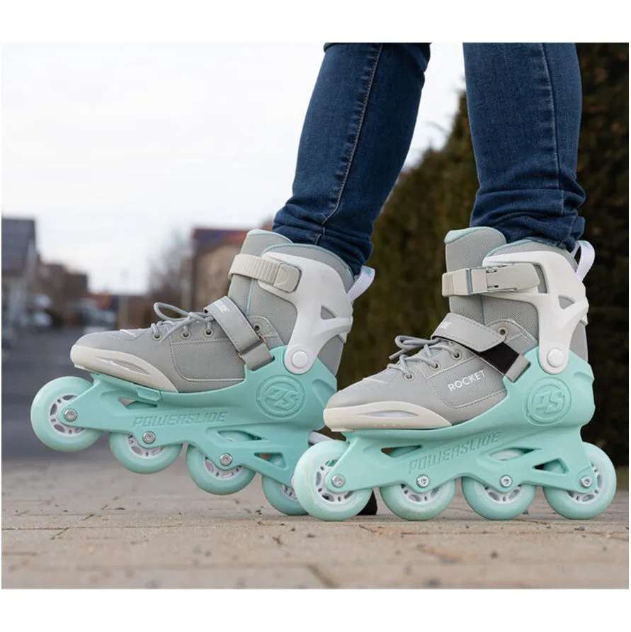 Kids Adjustable Powerslide Rocket Grey Inline Skates