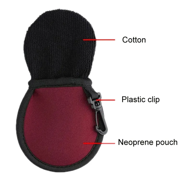 Neoprene Golf Ball Wear-resistant Protective Cover with Hook(Red)