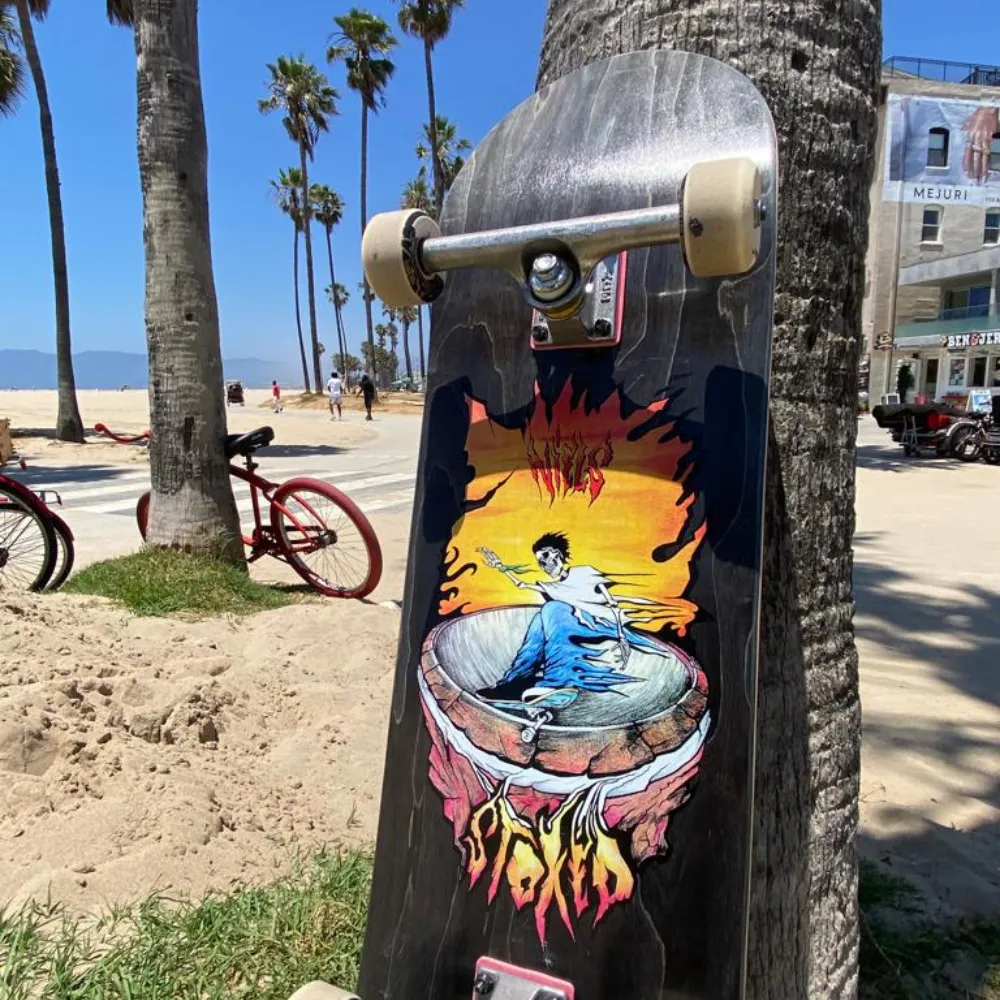 Niels Fire Bowl Blue Skateboard Deck