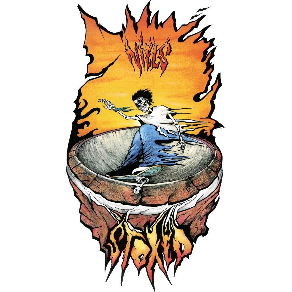 Niels Fire Bowl Blue Skateboard Deck
