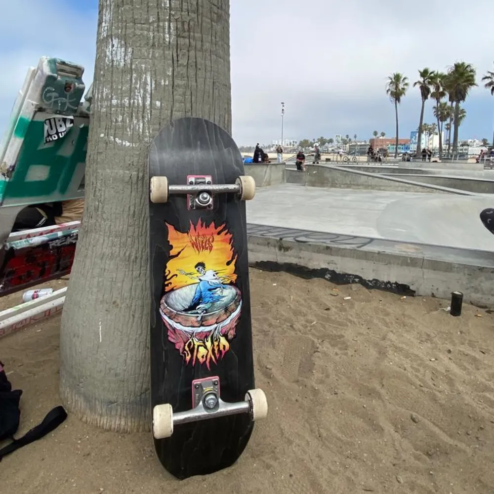 Niels Fire Bowl Blue Skateboard Deck