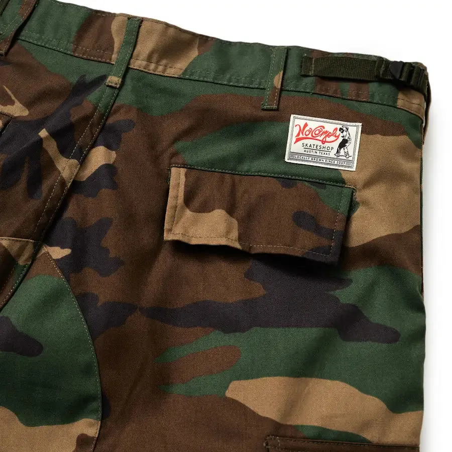 No-Comply Cargo Skate Pants - Woodland Camo