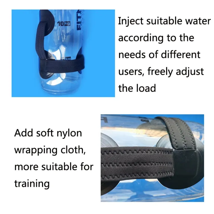 Portable Foldable Water-Filled Inflatable Weight Bag Weightlifting Balance Strength Training Fitness Weight Bag, Colour: 35kg (Transparent)