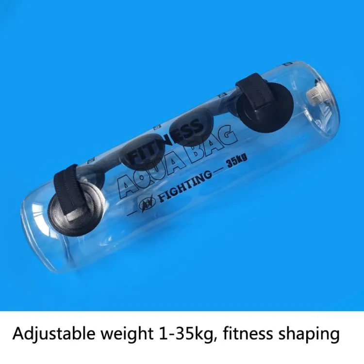 Portable Foldable Water-Filled Inflatable Weight Bag Weightlifting Balance Strength Training Fitness Weight Bag, Colour: 35kg (Transparent)