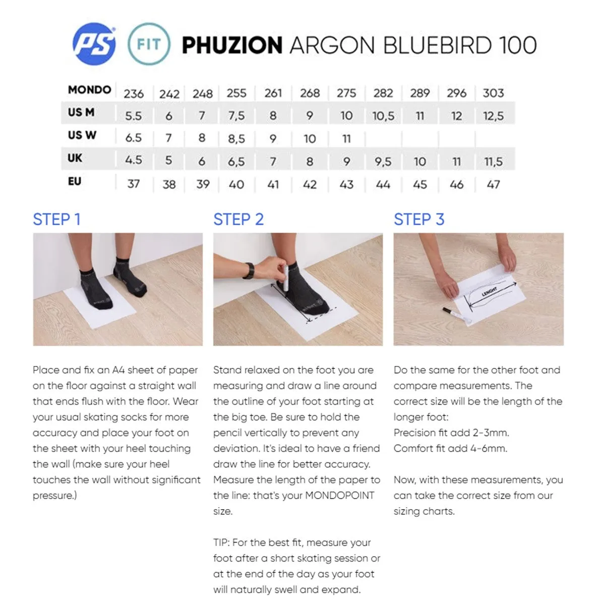Powerslide Phuzion Argon Bluebird 100 Inline Skates