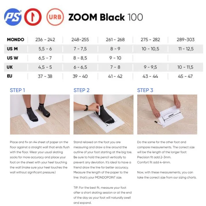 Powerslide Zoom Black 100 Inline Skates