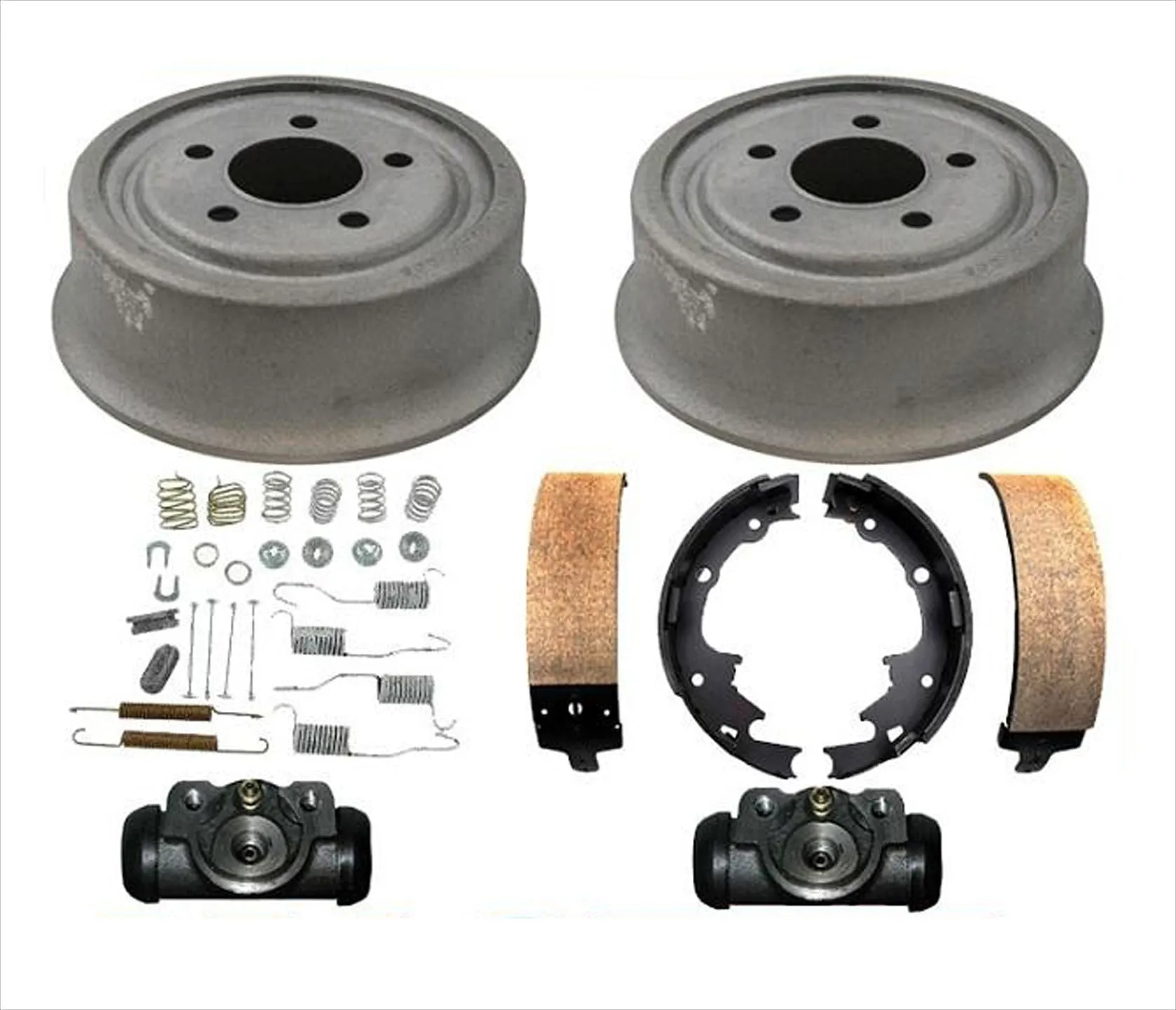 Rear Brake Drums Brake Shoes Spring Wheel Cylinders for Jeep Wrangler 2001-2006