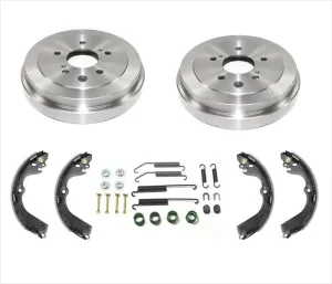 Rear Brake Drums Shoes and Springs Kit for Nissan 13-20 NV200 15-18 City Express