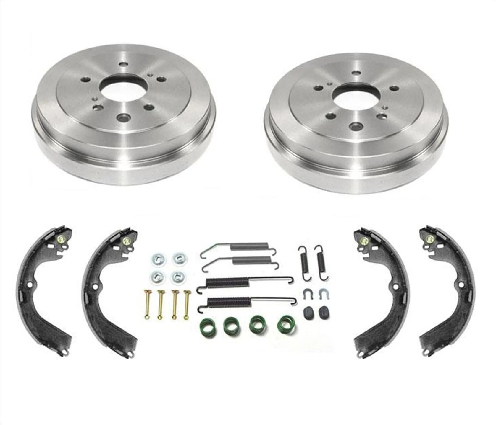 Rear Brake Drums Shoes and Springs Kit for Nissan 13-20 NV200 15-18 City Express