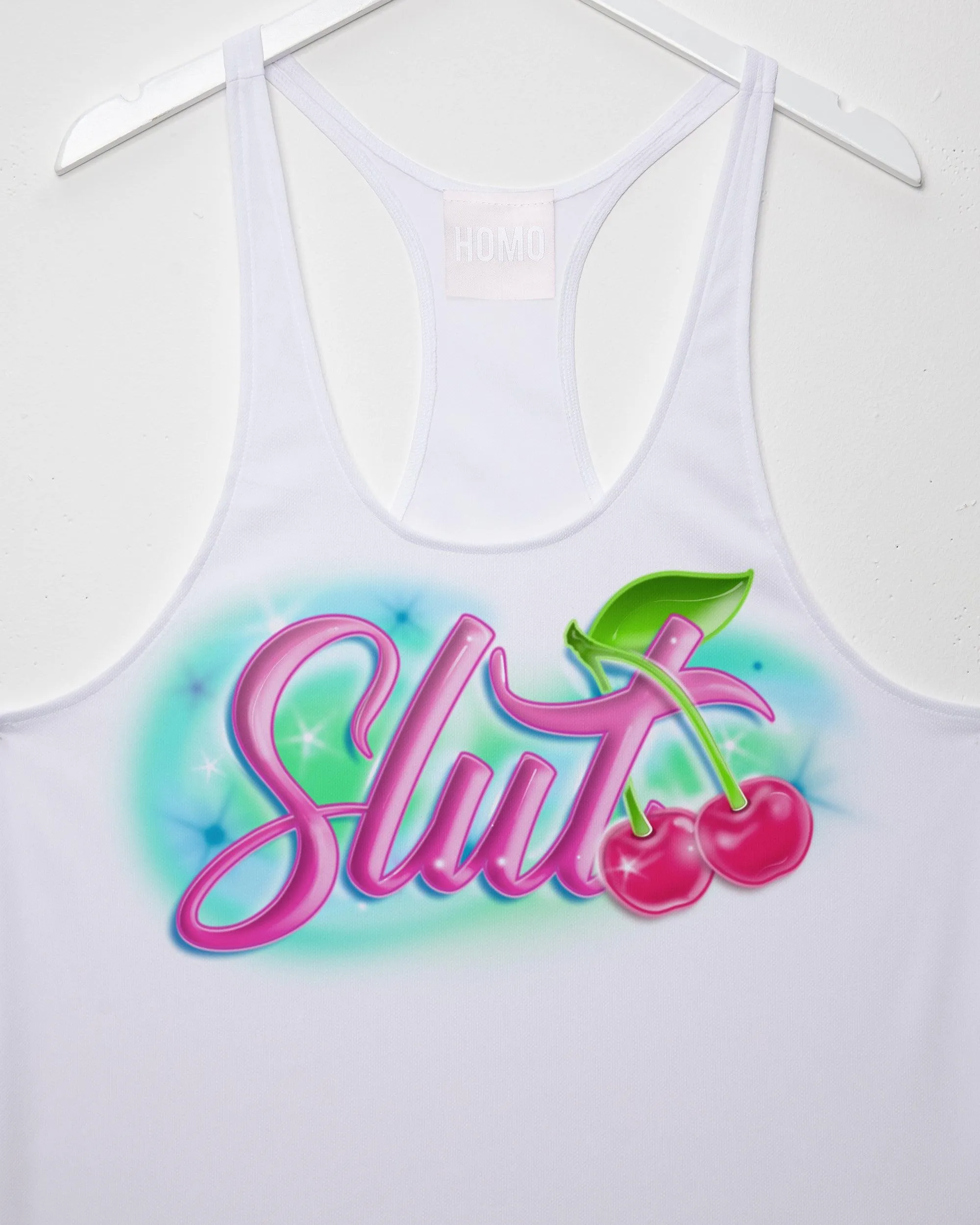 Spray paint style s/ut, white - tank