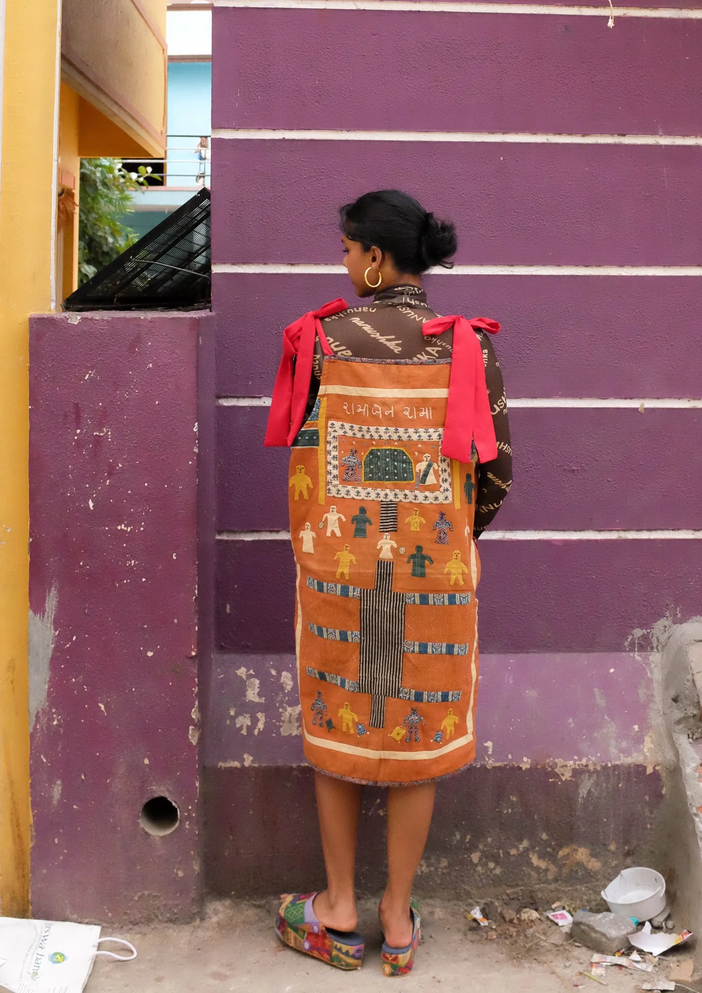 Upcycled Quilted Midi Dress