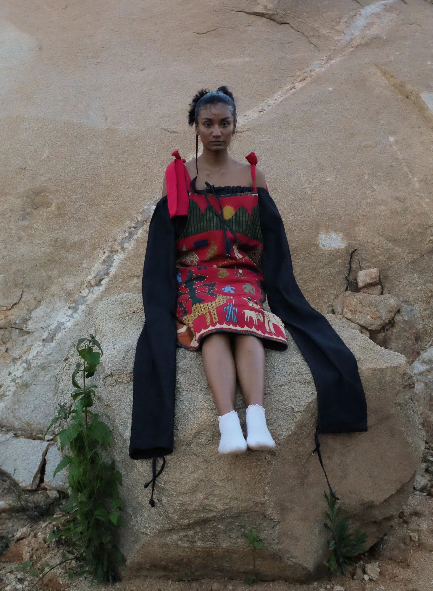 Upcycled Quilted Midi Dress