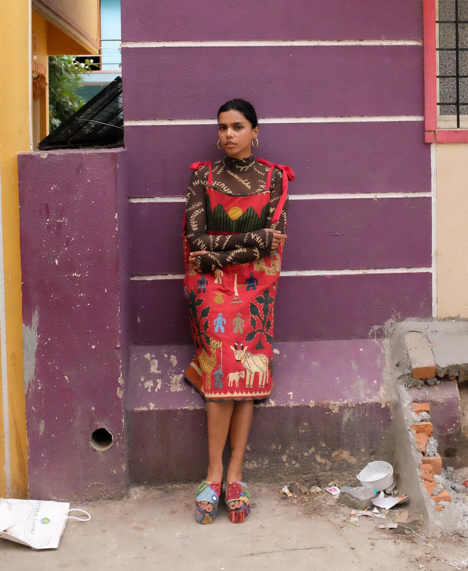 Upcycled Quilted Midi Dress